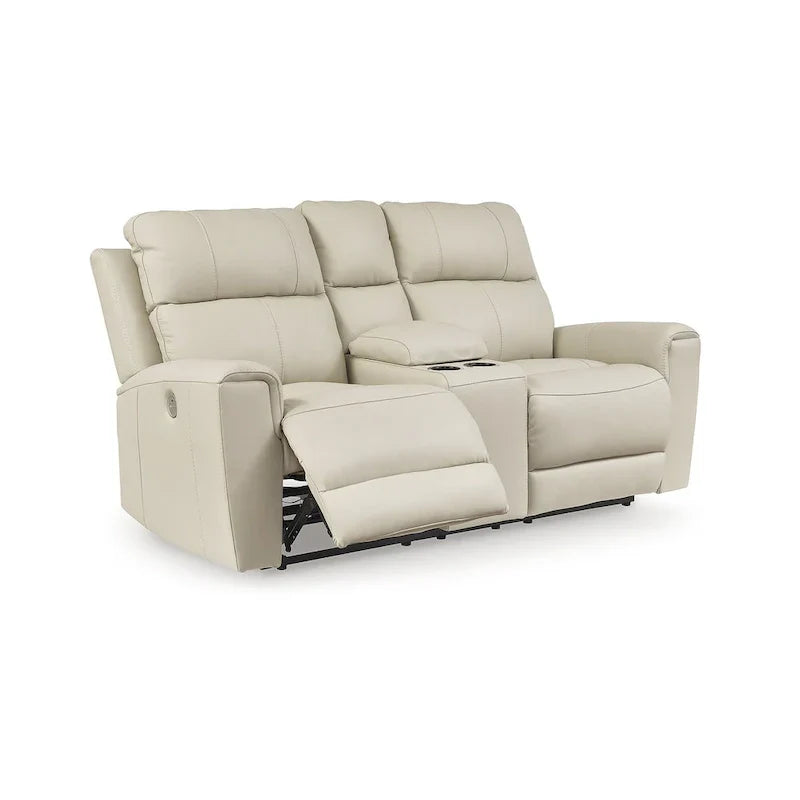 Divanetto reclinabile elettrico Signature Design by Ashley Dahlmoore Beige con console - 76 L x 42 P x 40 A