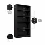 Libreria a 5 ripiani alta universale di Bush Furniture