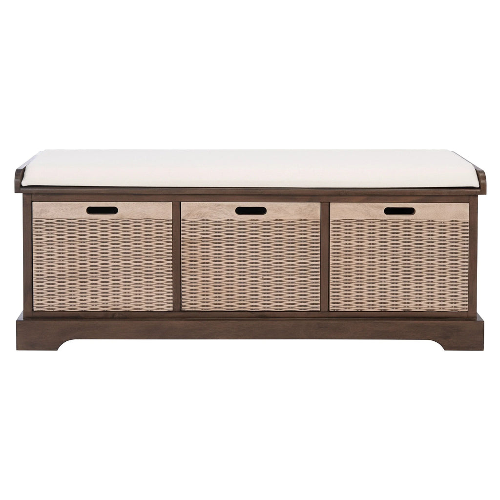 SAFAVIEH Fiorello Panca Contenitore a 3 Cassetti con Cuscino - 47,3 L x 15 P x 19 A - 47Lx15Px19A