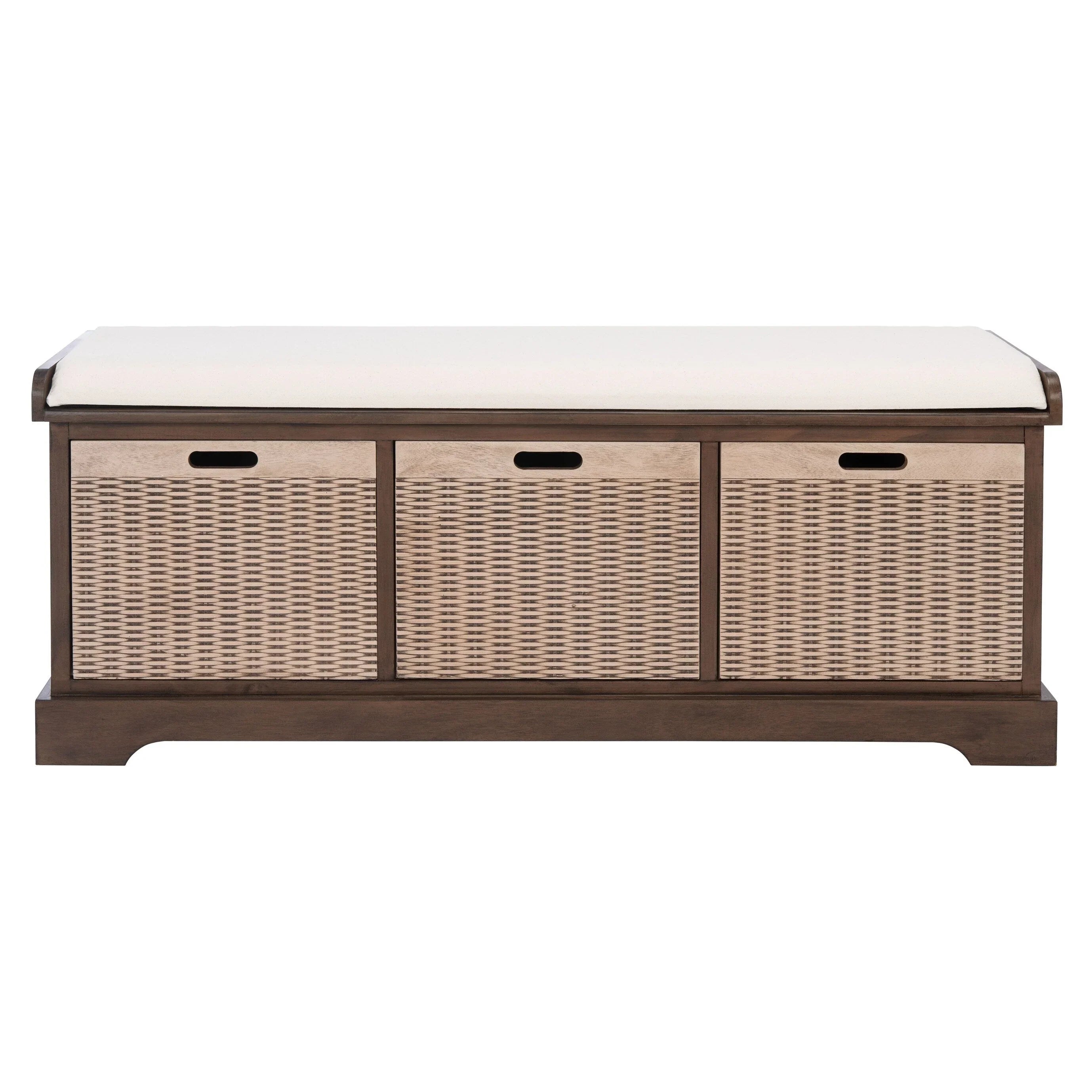 SAFAVIEH Fiorello Panca Contenitore a 3 Cassetti con Cuscino - 47,3 L x 15 P x 19 A - 47Lx15Px19A