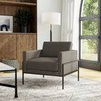 HomePop Modern Upholstered Club Chair w/Metal Frame