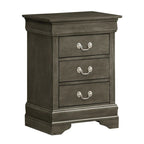 Comodino in legno a 3 cassetti