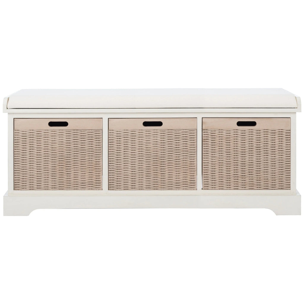 SAFAVIEH Fiorello Panca Contenitore a 3 Cassetti con Cuscino - 47,3 L x 15 P x 19 A - 47Lx15Px19A