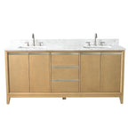 Mobile da Bagno Vanity Art con Lavabo in Ceramica e Top in Marmo Ricomposto