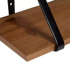 Kate & Laurel All Things Decor Set di 2 mensole in legno Solomon 27" x 8.3" marrone/nero: struttura in metallo, nessun montaggio richiesto