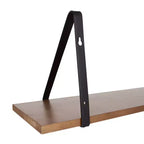 Kate & Laurel All Things Decor Set di 2 mensole in legno Solomon 27" x 8.3" marrone/nero: struttura in metallo, nessun montaggio richiesto
