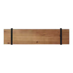 Kate & Laurel All Things Decor Set di 2 mensole in legno Solomon 27" x 8.3" marrone/nero: struttura in metallo, nessun montaggio richiesto