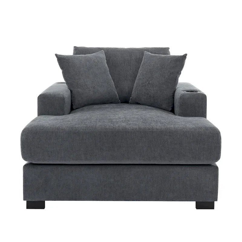 Chaise longue oversize a tre misure con cuscini