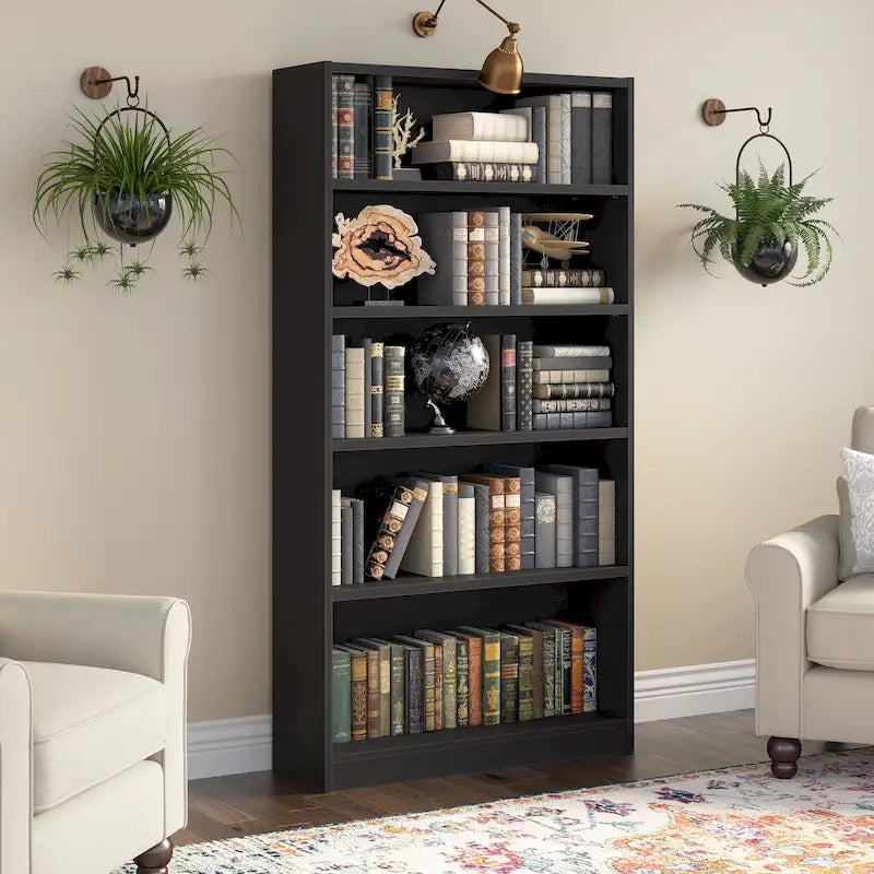 Libreria a 5 ripiani alta universale di Bush Furniture