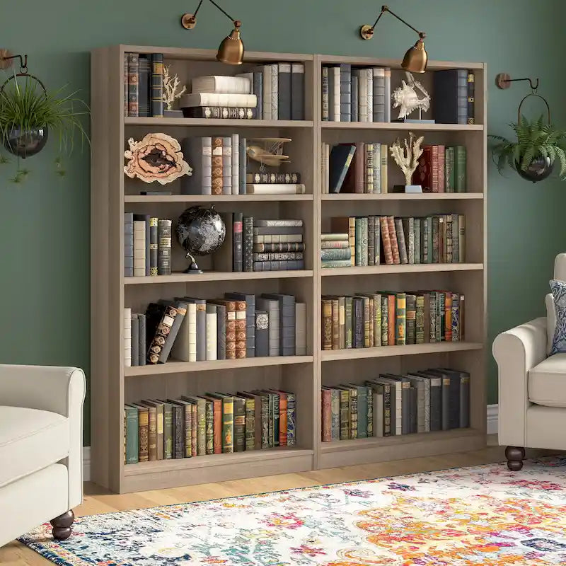 Libreria a 5 ripiani alta universale di Bush Furniture