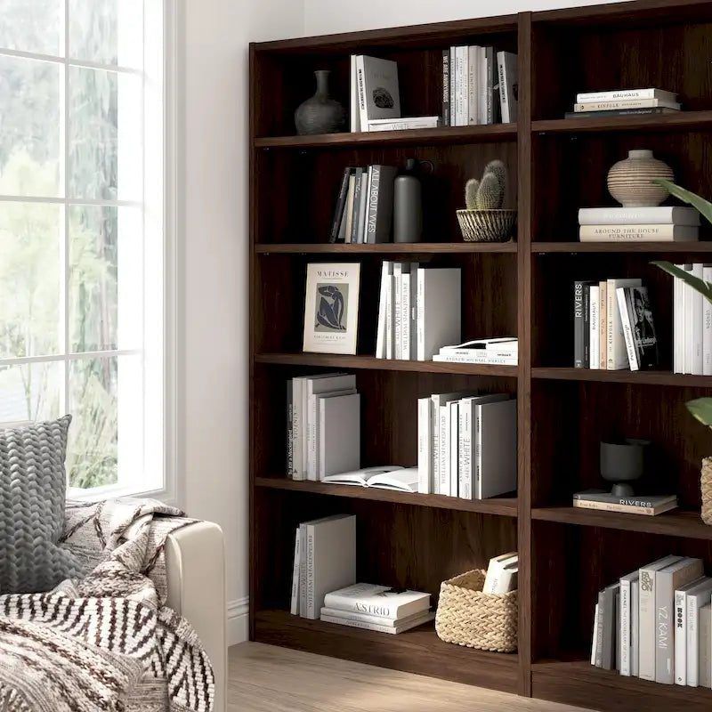 Libreria a 5 ripiani alta universale di Bush Furniture
