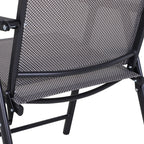 Set di 4 sedie pieghevoli Outsunny per patio, dal design semplice ed elegante, comode per terrazza, giardino, cortile e viaggio