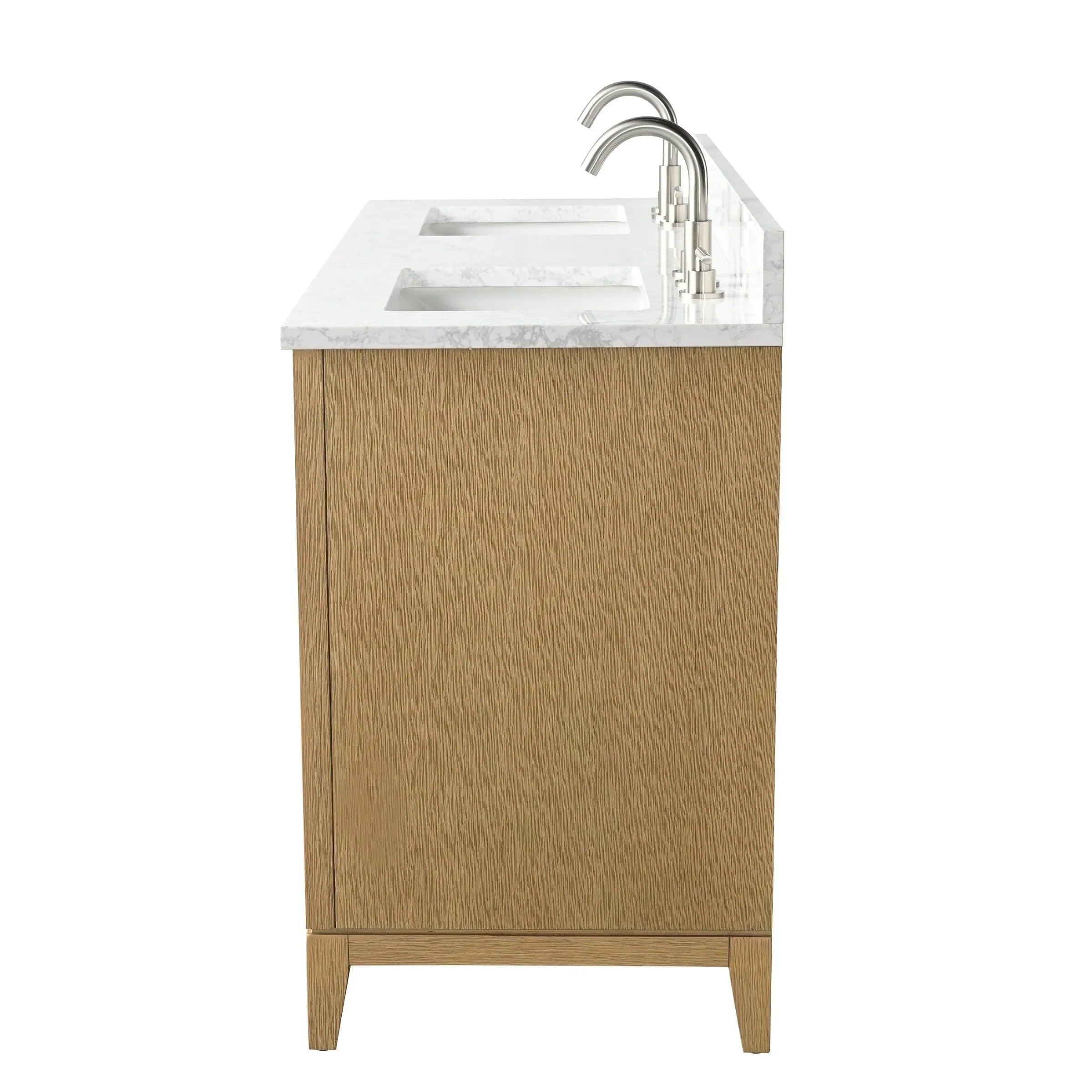 Mobile da Bagno Vanity Art con Lavabo in Ceramica e Top in Marmo Ricomposto