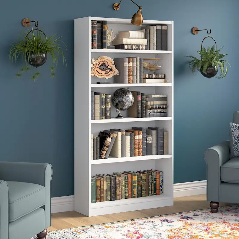 Libreria a 5 ripiani alta universale di Bush Furniture
