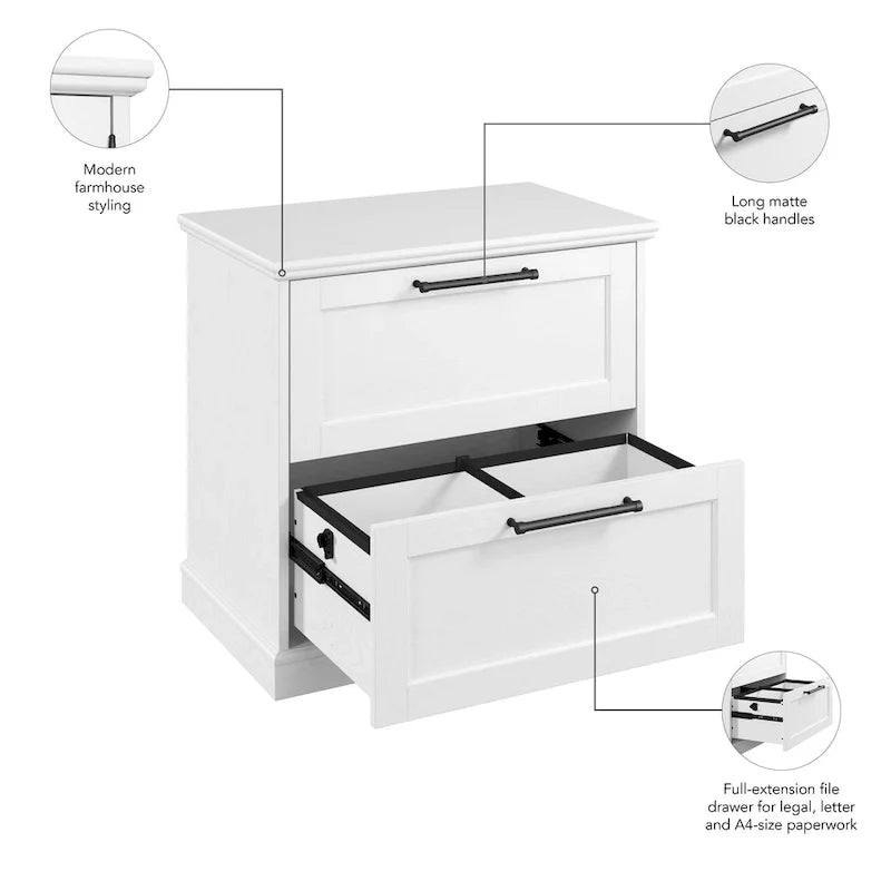 Classificatore laterale a 2 cassetti Westbrook di Bush Furniture