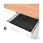 Tavolo da lavoro a isola con piano in legno massello, 48 W x 24 P x 36 H, bianco