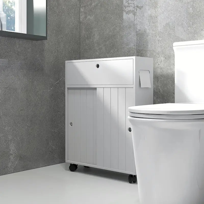 Mobiletto per bagno piccolo con foro per carta