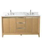 Mobile da Bagno Vanity Art con Lavabo in Ceramica e Top in Marmo Ricomposto