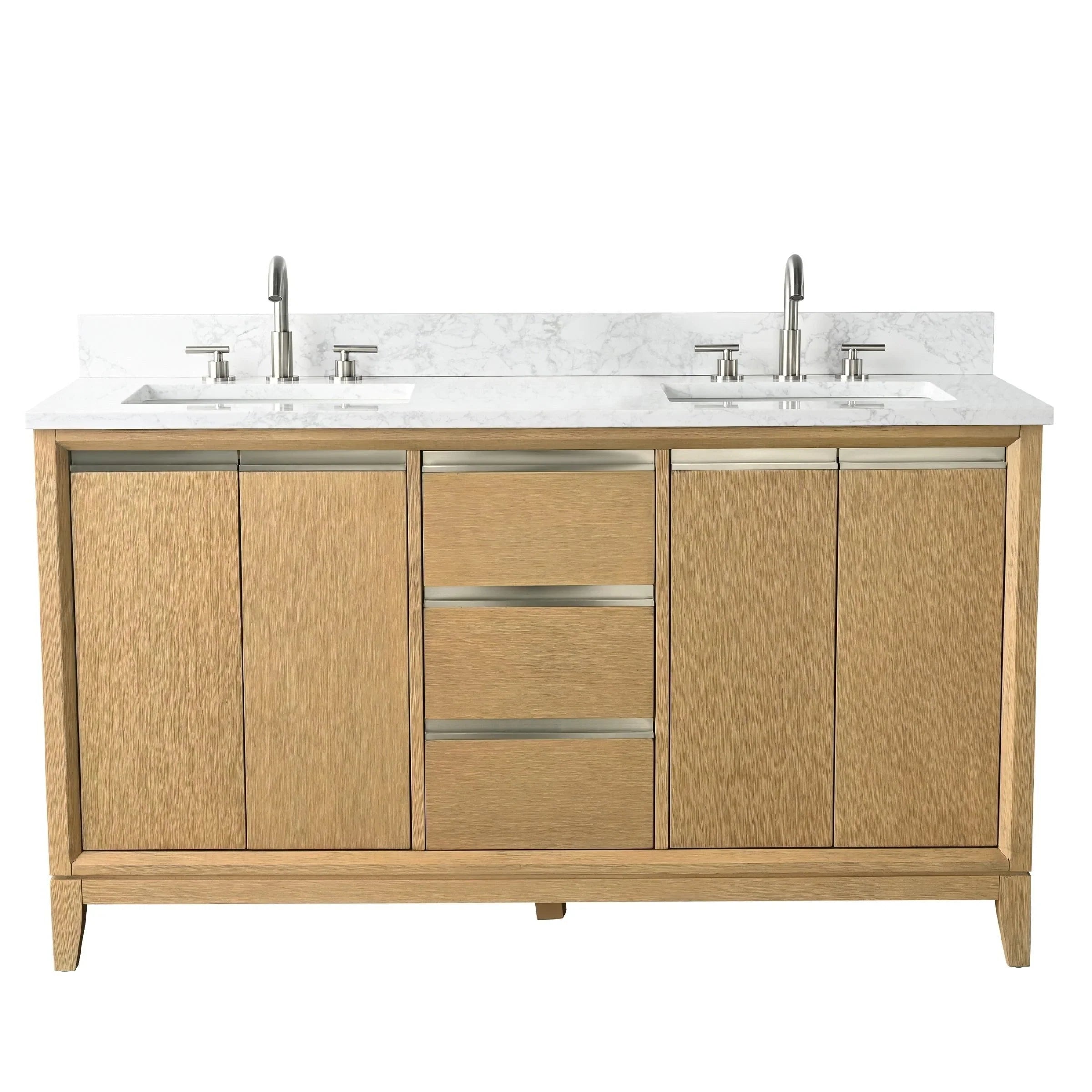 Mobile da Bagno Vanity Art con Lavabo in Ceramica e Top in Marmo Ricomposto