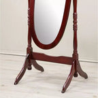 Specchio a piantana in legno tradizionale in stile Queen Anne Roundhill Furniture