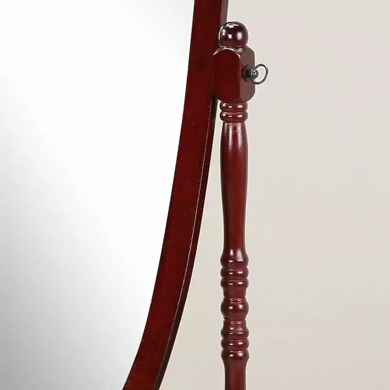 Specchio a piantana in legno tradizionale in stile Queen Anne Roundhill Furniture