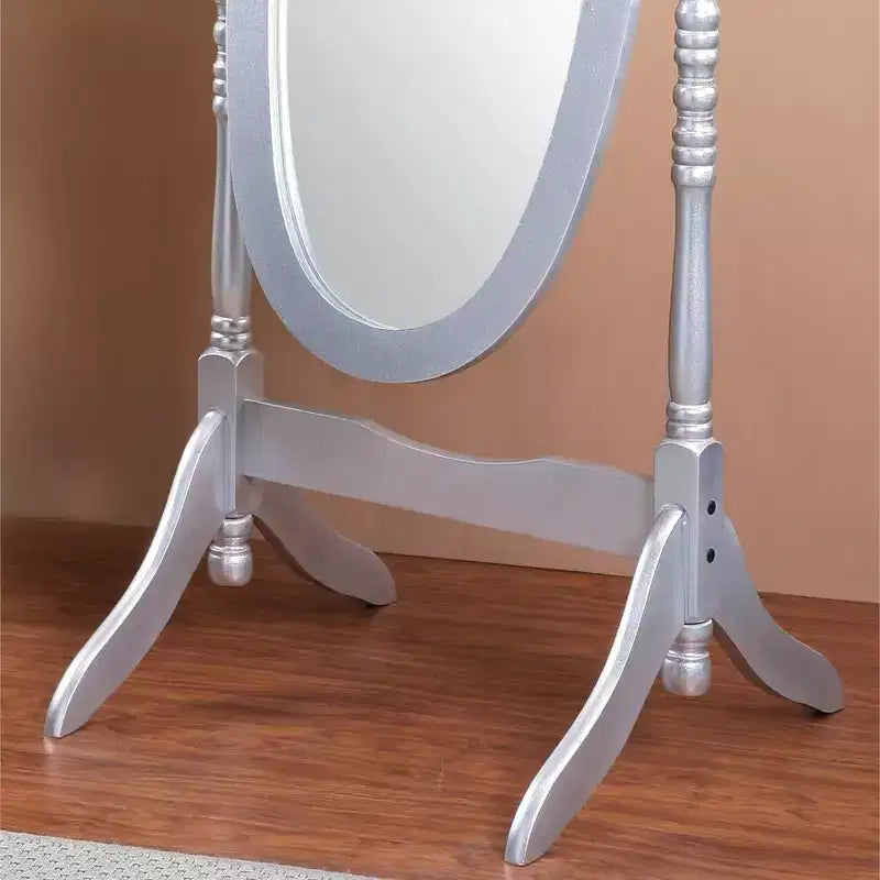 Specchio a piantana in legno tradizionale in stile Queen Anne Roundhill Furniture
