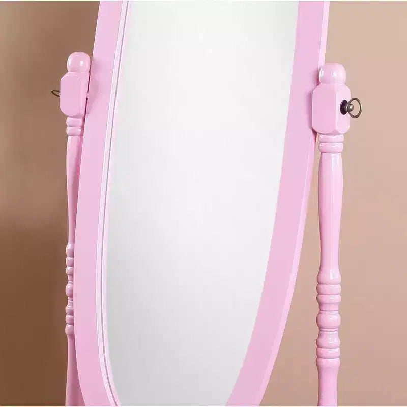 Specchio a piantana in legno tradizionale in stile Queen Anne Roundhill Furniture