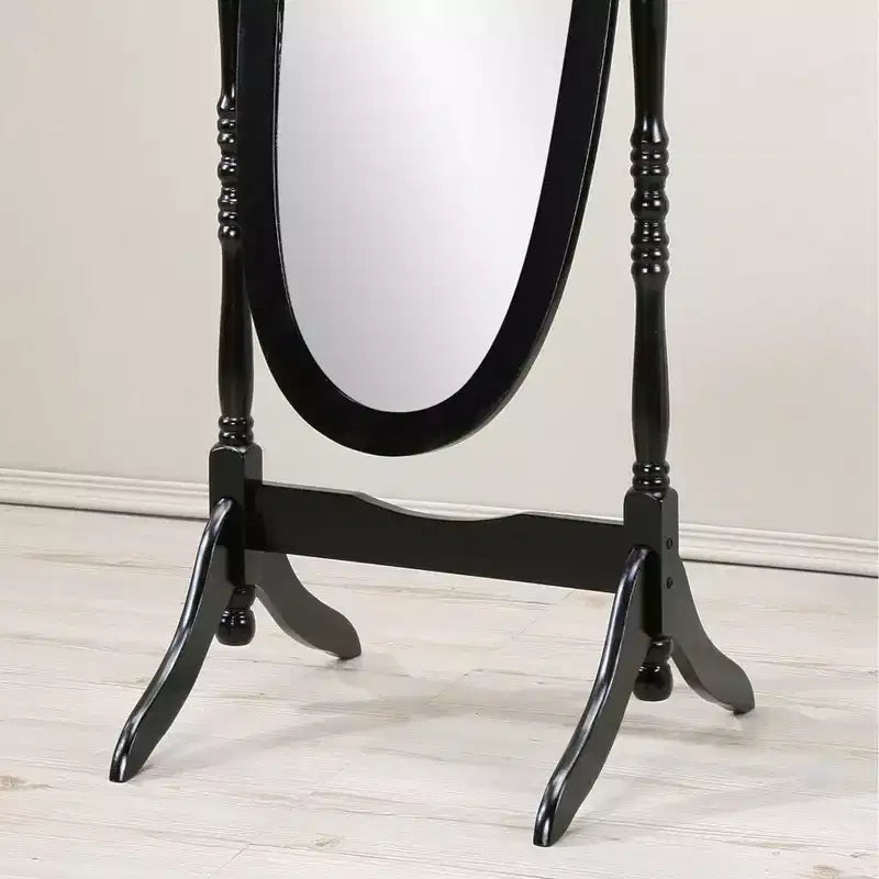 Specchio a piantana in legno tradizionale in stile Queen Anne Roundhill Furniture
