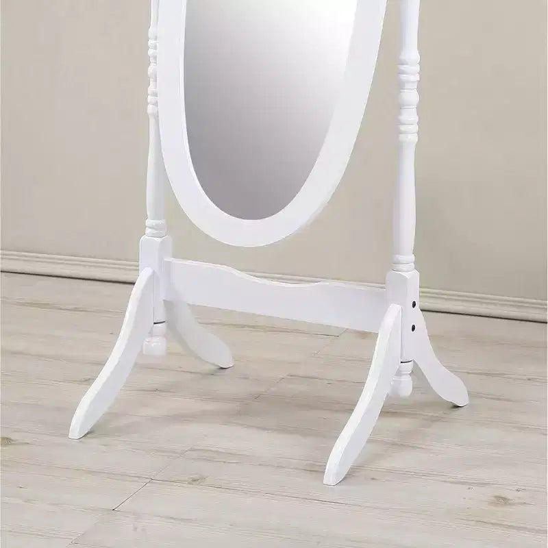 Specchio a piantana in legno tradizionale in stile Queen Anne Roundhill Furniture