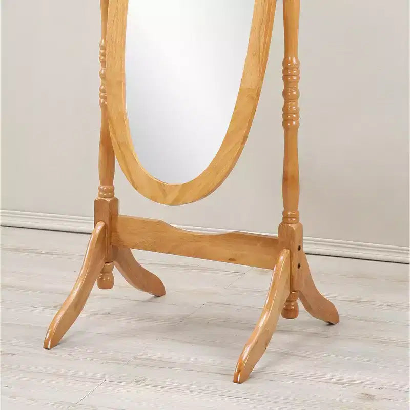 Specchio a piantana in legno tradizionale in stile Queen Anne Roundhill Furniture