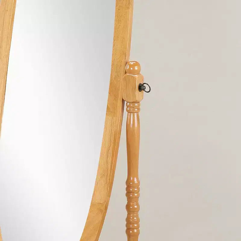 Specchio a piantana in legno tradizionale in stile Queen Anne Roundhill Furniture