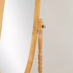 Specchio a piantana in legno tradizionale in stile Queen Anne Roundhill Furniture