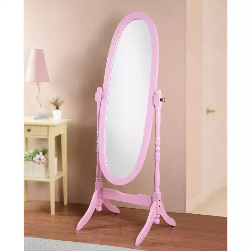 Specchio a piantana in legno tradizionale in stile Queen Anne Roundhill Furniture