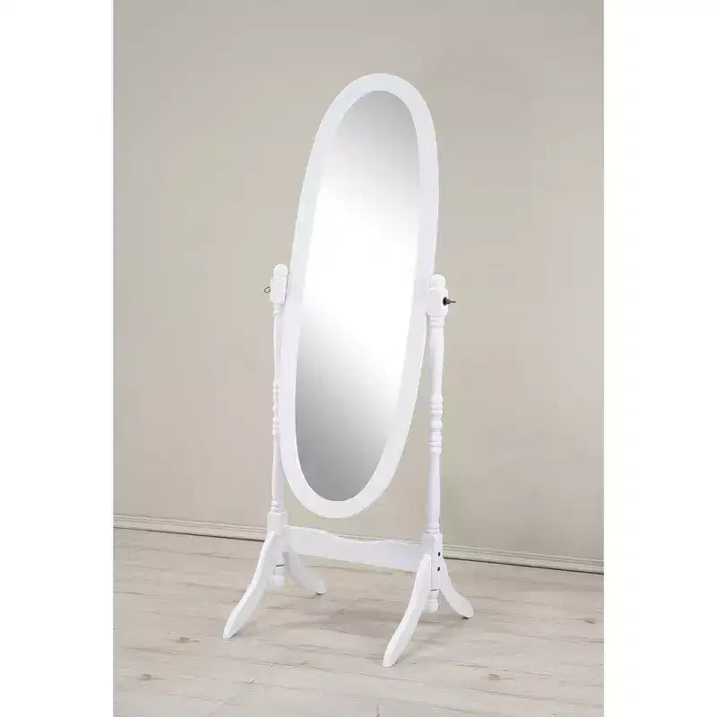 Specchio a piantana in legno tradizionale in stile Queen Anne Roundhill Furniture