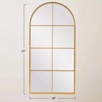 PexFix Specchio da parete con cornice in metallo ad arco