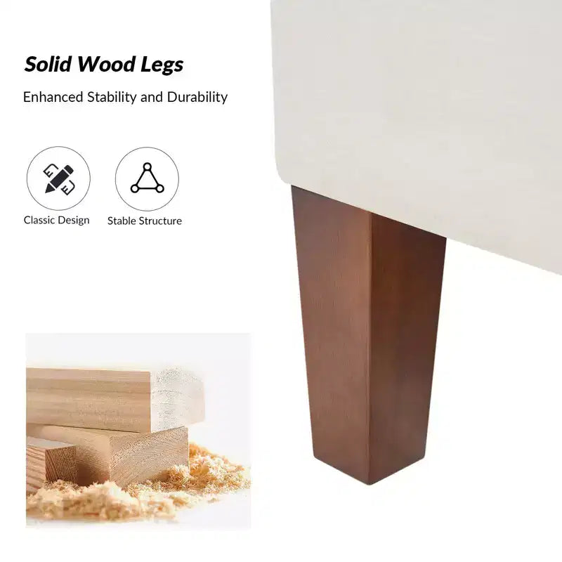 Panca contenitore Daniel con gambe in legno massello e maniglie a incasso|ART OF LIVING DESIGNS