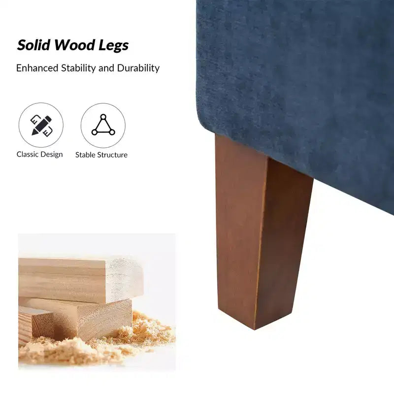 Panca contenitore Daniel con gambe in legno massello e maniglie a incasso|ART OF LIVING DESIGNS