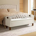 Panca contenitore Daniel con gambe in legno massello e maniglie a incasso|ART OF LIVING DESIGNS