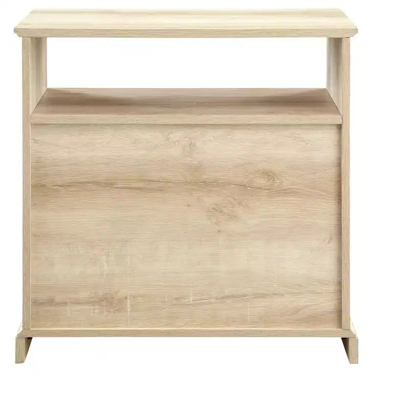 Comodino Transizionale a 2 Cassetti Rovere Bianco - Walker Edison