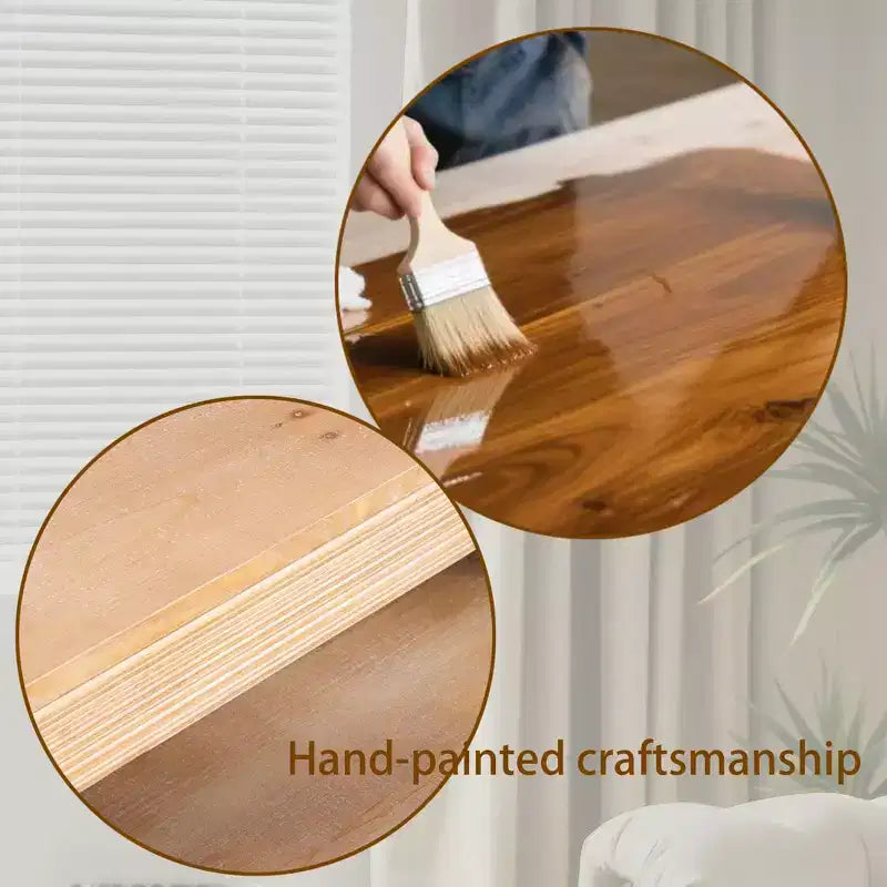 Consolle in legno Oakmere Farmhouse con ripiano portaoggetti GDFStudio