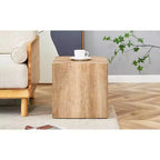 Tavolino da caffè in MDF color legno chiaro da 15,7 pollici, Tavolino d'appoggio quadrato minimalista dalla texture liscia, senza montaggio, per soggiorno