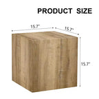 Tavolino da caffè in MDF color legno chiaro da 15,7 pollici, Tavolino d'appoggio quadrato minimalista dalla texture liscia, senza montaggio, per soggiorno