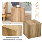 Tavolino da caffè in MDF color legno chiaro da 15,7 pollici, Tavolino d'appoggio quadrato minimalista dalla texture liscia, senza montaggio, per soggiorno