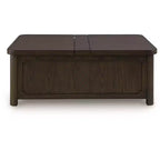 Tavolino da caffè Signature Design by Ashley Breckington con piano sollevabile, marrone scuro con contenitore a baule