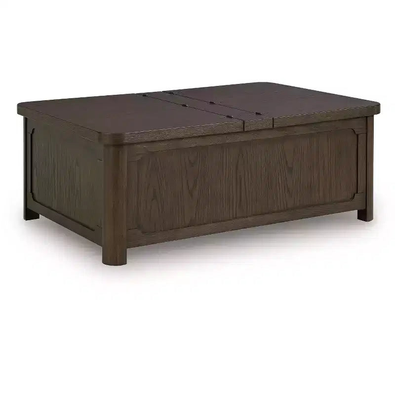 Tavolino da caffè Signature Design by Ashley Breckington con piano sollevabile, marrone scuro con contenitore a baule
