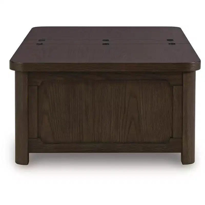 Tavolino da caffè Signature Design by Ashley Breckington con piano sollevabile, marrone scuro con contenitore a baule