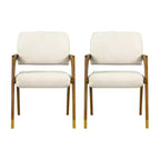 Sedia da pranzo imbottita Christopher Knight Home in legno di gomma stile Mid-Century moderno con schienale