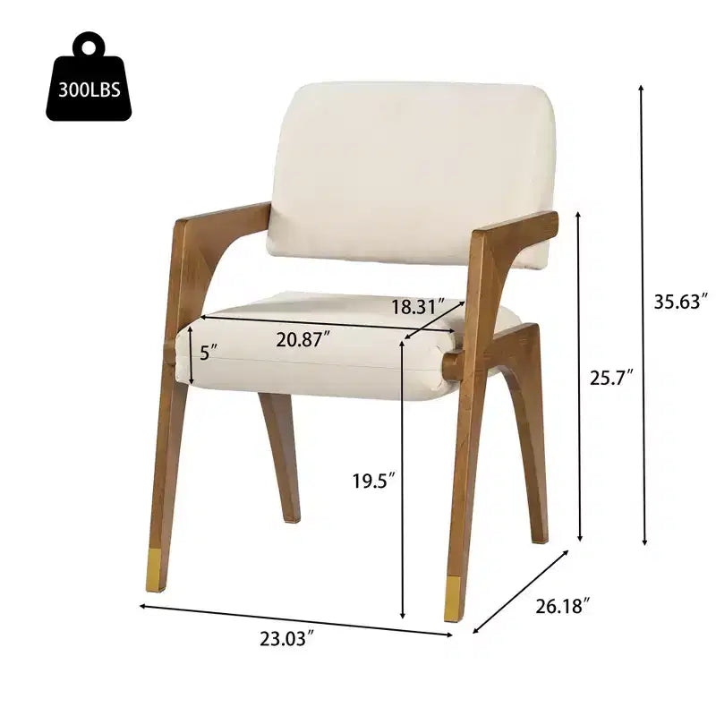 Sedia da pranzo imbottita Christopher Knight Home in legno di gomma stile Mid-Century moderno con schienale
