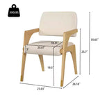 Sedia da pranzo imbottita Christopher Knight Home in legno di gomma stile Mid-Century moderno con schienale
