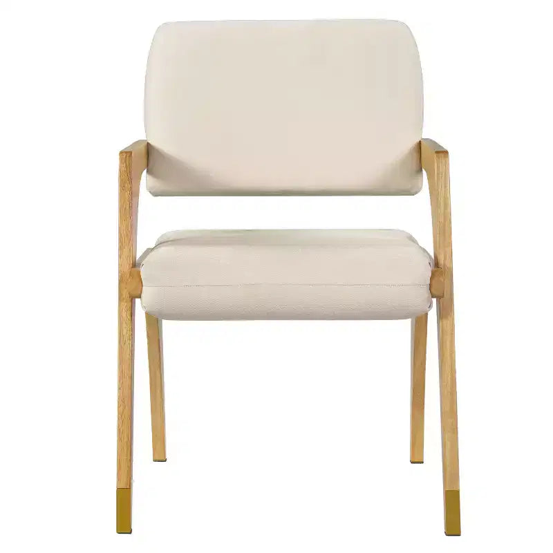 Sedia da pranzo imbottita Christopher Knight Home in legno di gomma stile Mid-Century moderno con schienale